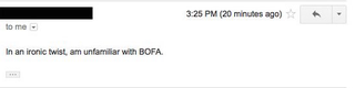 Illustration for article titled "I Am Unfamiliar With BOFA": Tom Tips Back